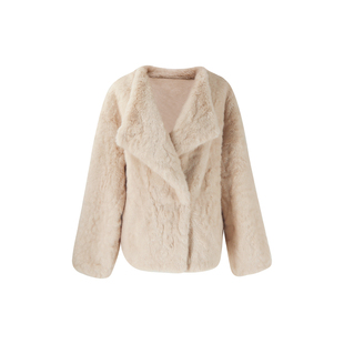 【木兰舟】SYT自制 小湖羊环保皮草百搭落肩袖仿水貂毛毛短款外套