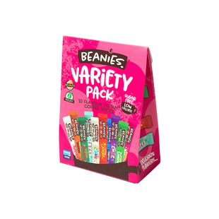 beanies咖啡试喝装20种口味速溶咖啡条状无糖400次冻干烘焙咖啡粉