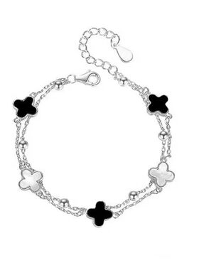 四叶草手链女新款五花手环双层轻奢小众高级感七夕生日礼物送女友