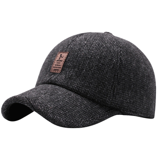 花花公子老人帽子男冬季中老年人爸爸爷爷加厚护耳冬天保暖鸭舌帽