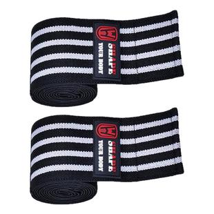 护膝健身弹力膝盖绷带绑带运动大腿深蹲训练绑腿力量护腿力量举