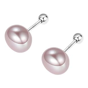 999纯银天然淡水珍珠耳钉女螺丝拧扣养耳洞耳环2026新款爆款耳饰