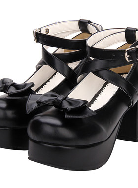LOLITA鞋圆头可爱蝴蝶