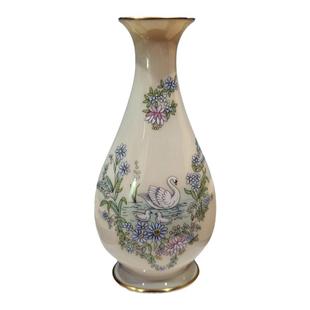 纽约下城公园进口雷纳克斯天鹅妈妈和宝宝温馨陶瓷细颈花瓶