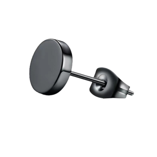 男士黑色耳钉耳环单只潮男韩版个性简约霸气新款嘻哈潮流时尚耳饰