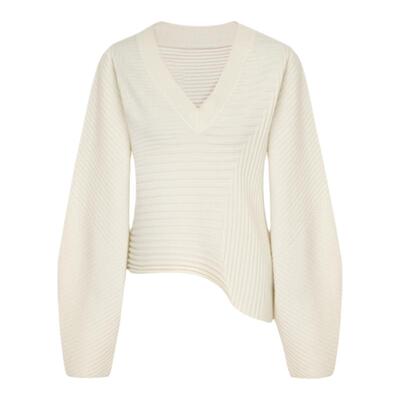 觉织Sensiyarn光韵羊绒撞边套衫设计师品牌JZHF007