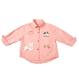 女童衬衫2026新款女宝宝春秋季长袖上衣洋气儿童春装衬衣外套衣服