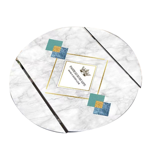 折叠圆桌桌垫椭圆形餐桌垫防水防油耐高温软玻璃pvc现代简约免洗