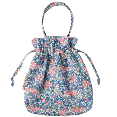 棉布束口手拎包斜跨手提包