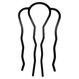 四齿插梳铁盘发神器u型发夹叉梳丸子头发钗四尺梳发叉头发固定夹