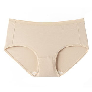 樱姿娜60S莫代尔无痕铂金蚕丝内裤女薄款7A抗菌裆透气中腰三角裤