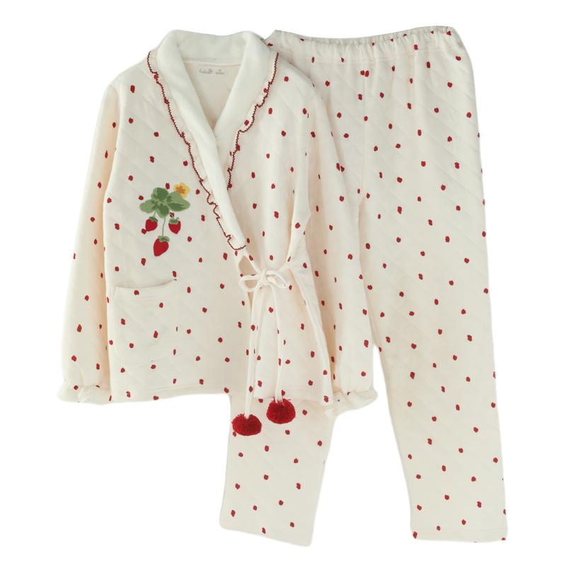 富朵空气棉月子服春秋柔软保暖孕妇睡衣产后哺乳衣产妇家居服套装