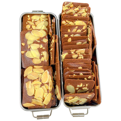 布朗尼坚果脆片旗舰店薄脆饼干巧克力脆皮可可烘焙花生核桃仁零食