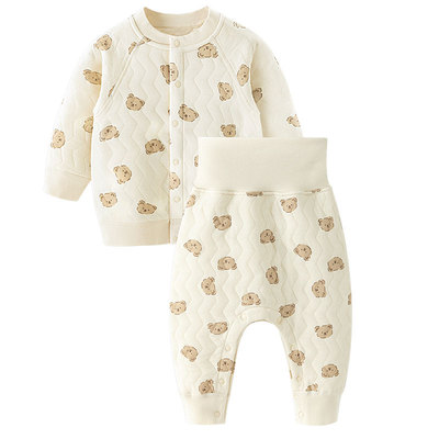 汤尼倍儿婴儿高腰套装夹棉可开扣