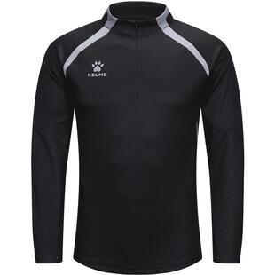 KELME半拉链上衣运动男2025秋冬长袖T恤跑步训练服足球套头衫卫衣