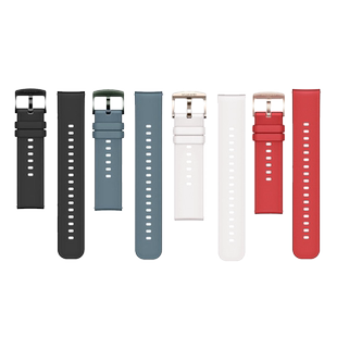 适用于华为watch gt2/gt3 42mm表带GT3 pro表带女款湖光/凝霜白防水氟橡胶