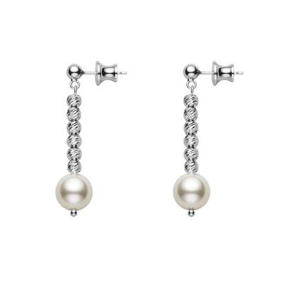 DELTA滴落设计感澳白珍珠耳环