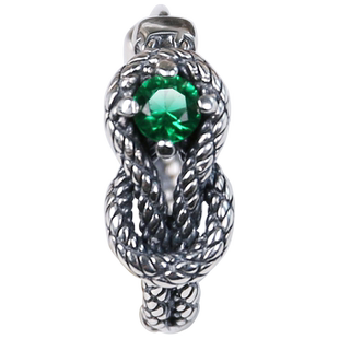 YUKI男士925纯银耳环蛇鳞仿水晶银饰品INS小众设计师耳钉潮女哥特