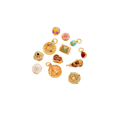 祢饰妮镀真金高保色吊坠隔珠