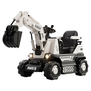 巴比特挖掘机儿童玩具车可坐人2025新款男孩宝宝大号遥控挖土挖机