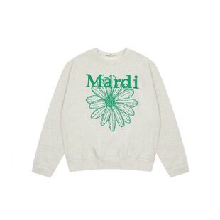 Mardi Hefxessdi小雏菊印花卫衣秋款圆领短款休闲韩国上衣运动棉