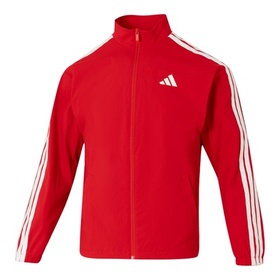 Adidas阿迪达斯红色新年款外套2026春新款加绒立领夹克上衣KR2519