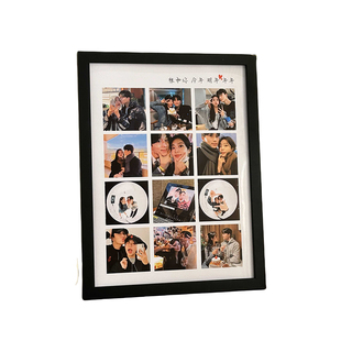 定制洗照片木质相框摆台 diy拼图情侣礼物拍立得打印纪念册挂墙