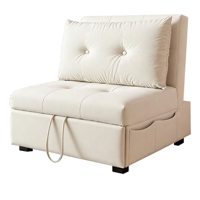 小户型奶油风折叠沙发床