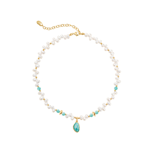 Amber Lollipop珍珠项链女款高级感choker颈链天河石吊坠锁骨链