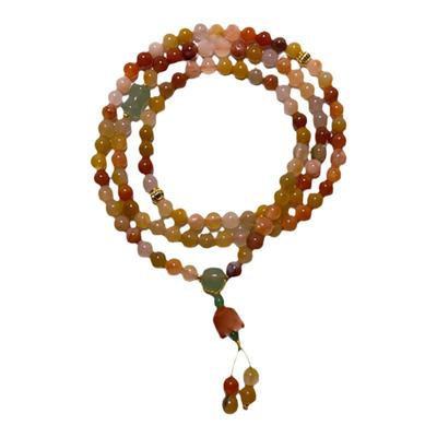 新中式铃兰花金丝玉手链长款手串