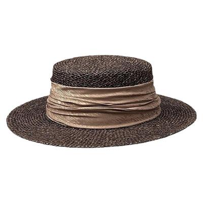 草帽休闲女夏大檐平顶镂空遮阳帽