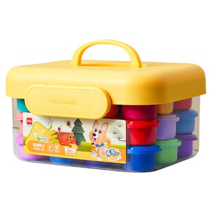 得力超轻粘土儿童彩泥橡皮泥安全无味幼儿园小学生专用手工diy材料轻黏土太空泥过家家益智玩具24/36色不沾手