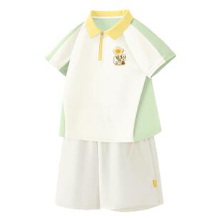 迪士尼女童夏套装2026新款小女孩洋气夏装童装女装薄休闲儿童衣服