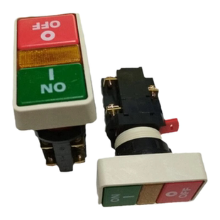 按钮开关PB-25N PB-30N带灯双键按钮 ON OFF按钮 30MM开孔220V