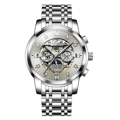 瑞士欧利时全自动镂空男士机械表