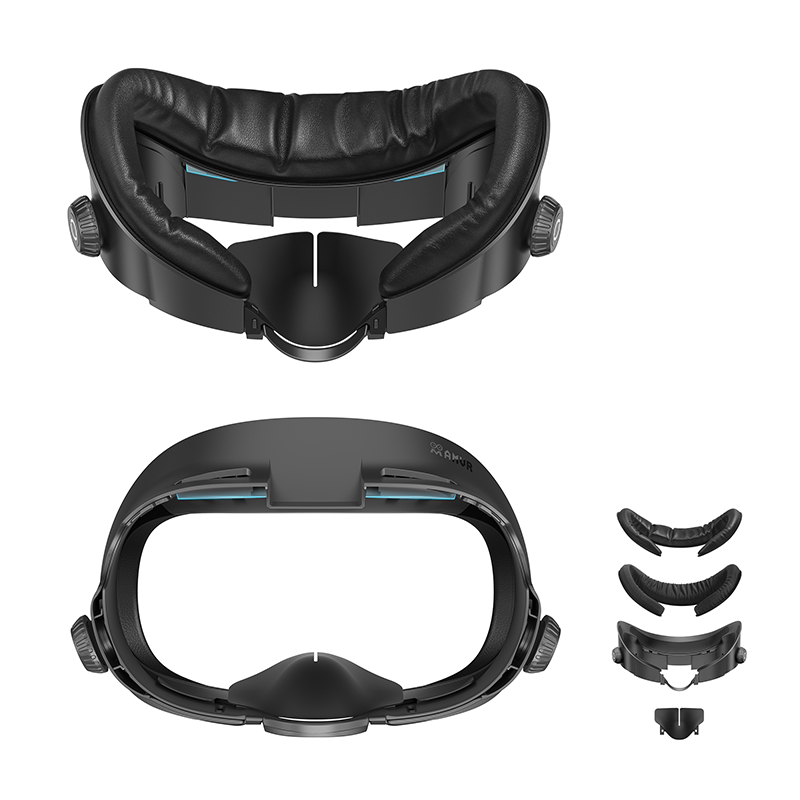 AMVR新款vr眼镜面罩加宽遮光皮革冰丝面罩仅适配quest3