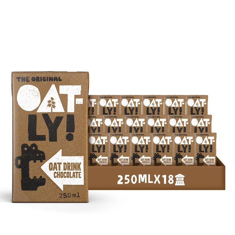 【自营】进口OATLY燕麦奶咖啡大师低脂小包装巧克力植物饮料 1箱