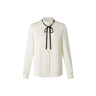 OBEG欧碧倩早秋轻职场通勤穿搭法式气质衬衫上衣女50503504