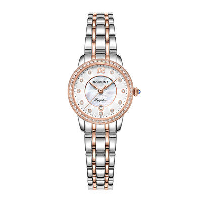 罗西尼女手表贝母锆石防水石英表