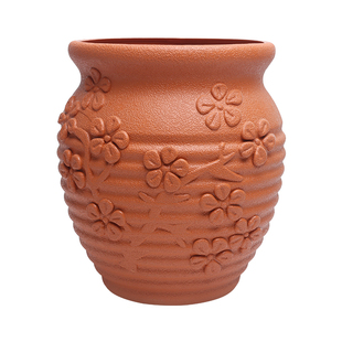 植卉居中式复古仿陶土树脂花盆家用桌面小绿植盆栽蝴蝶兰专用花盆