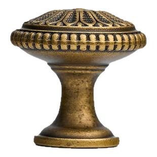 屿铜法式复古黄铜柜门拉手抽屉橱柜衣柜门鞋柜古铜色单孔柜子把手