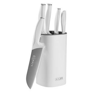 十八子作刀具厨房套装全套组合家用不锈钢菜刀菜板砧板二合一刀架
