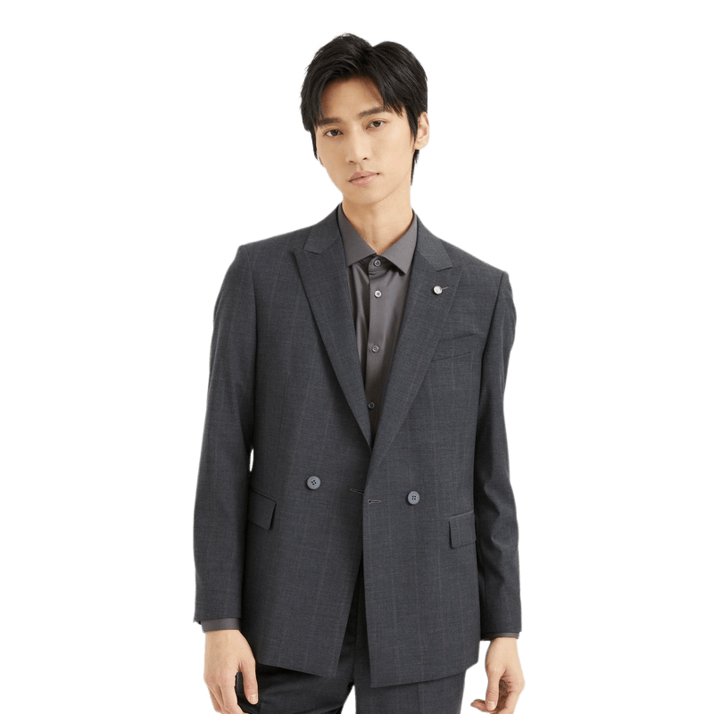【暗格纹线条】利郎青年商务西服男2026春休闲西装两件套Q4QXF13