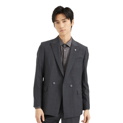 【暗格纹线条】利郎青年商务西服男2026春休闲西装两件套Q4QXF13