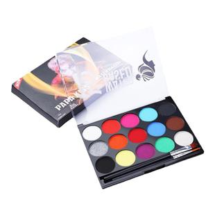 水溶性脸部人体彩绘速干易清洗儿童万圣节舞台表演啦啦队脸彩15色