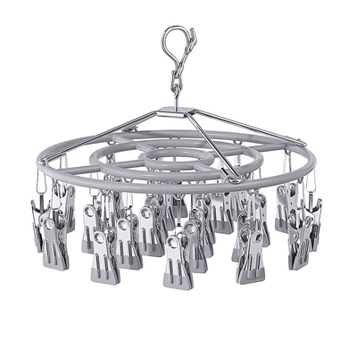 不锈钢袜子晾晒架多夹子晾衣架