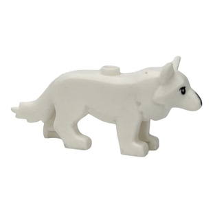 适用le高小颗粒积木动物大灰狼狼王雪狼森林场景配件拼装玩具模型