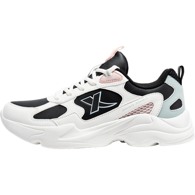 女鞋特步皮面运动鞋休闲鞋老爹鞋