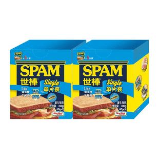 世棒午餐肉单片装清淡减盐60g*10片独立便携小包装火锅泡面搭档