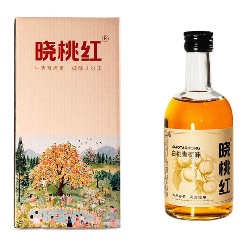 晓桃红白桃青梅味果酒微醺适合女生爱喝的水果酒甜酒酿酒果酒解腻